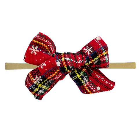 Christmas Big Knot Bow Headband- Red