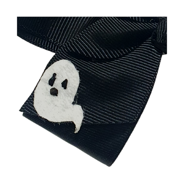 Halloween Ghost & Bow Headband- Black