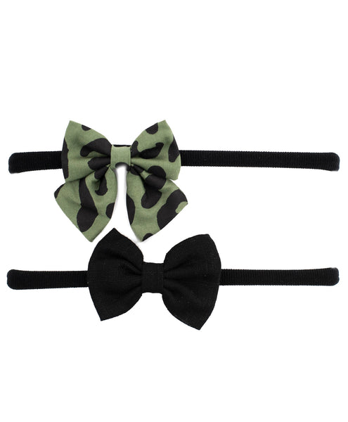 Petite Camouflage Headband Set- Black