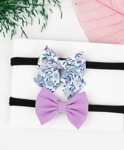 Petite Floral Headband Set- Lavender