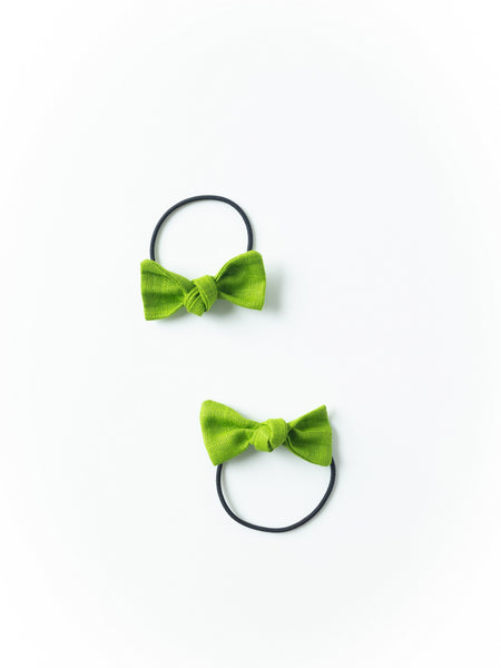Mini Solid Hair-Tie Set- Green