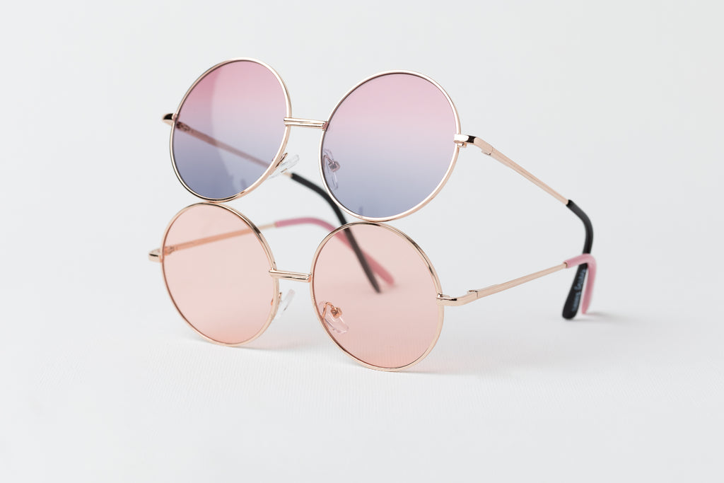 Oversize Retro Round 54mm Lightweight Metallic Colorful Mirrored Lens  Sunglasses